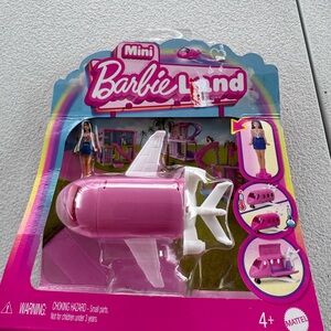 Mattel Barbie Land Mini Airplane - Pink and White